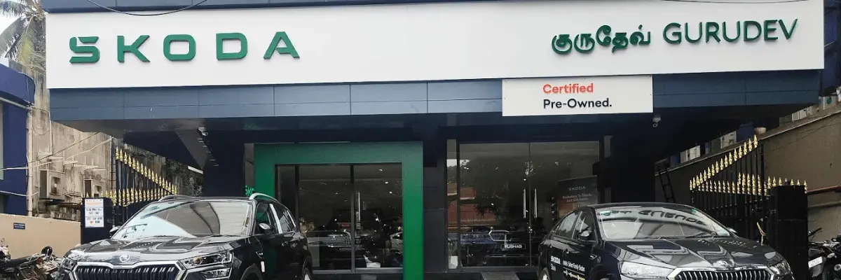 Gurudev Škoda authorised showroom at 2nd Avenue, Anna Nagar West, Chennai