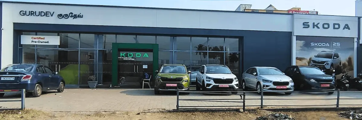 Gurudev Škoda authorised showroom and service centre at Perumugai, Vellore